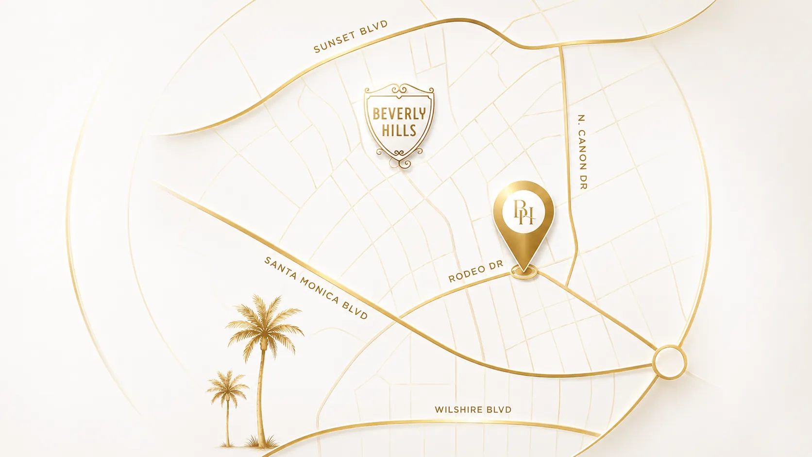 Diamond Medi Spa Skin Solutions MedSpa Beverly Hills location map outline